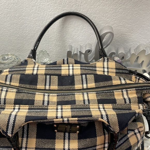 🤎♠️ EUC KATE SPADE NY Soft Wool Shoulder Bag - Neutral checkered Shoulder Bag - Picture 11 of 16